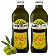Zdrowa żywność - Oliwa z oliwek do smażenia włoska dwupak szklane Sansa 2x1l - Farchioni - miniaturka - grafika 1