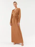 Sukienki - YAS Sukienka wieczorowa 26031520 Brązowy Regular Fit - miniaturka - grafika 1