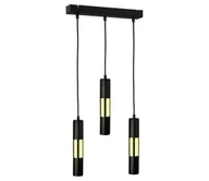 Lampy sufitowe - Żyrandol na lince MAGNUMA 3xGU10/50W/230V czarny/złoty - miniaturka - grafika 1