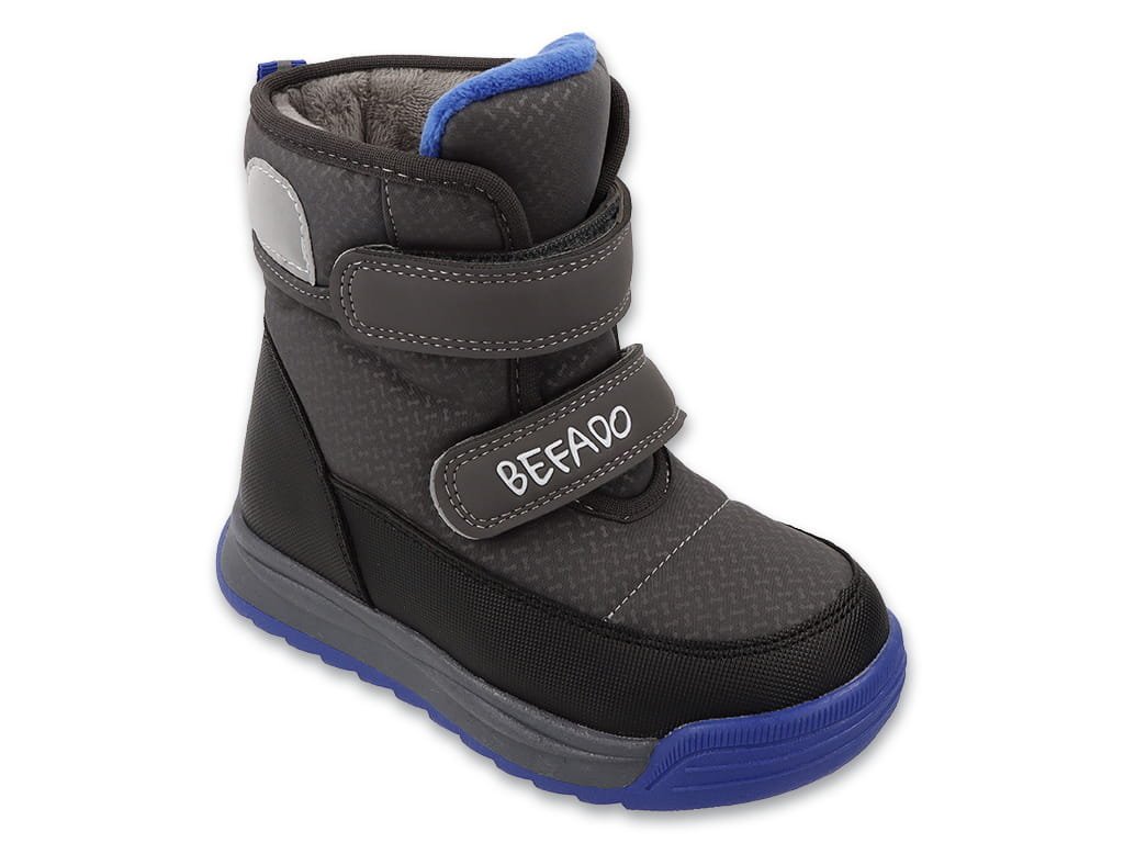 Śniegowce dziecięce chłopięce Befado 169X038 buty zimowe ocieplane rzepy-28