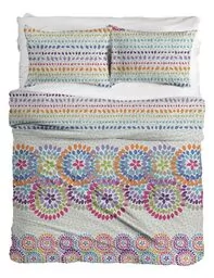 Matex Pościel bawełniana 220x200 rozeta kolorowa R17 Ranforce - Pościel - miniaturka - grafika 1
