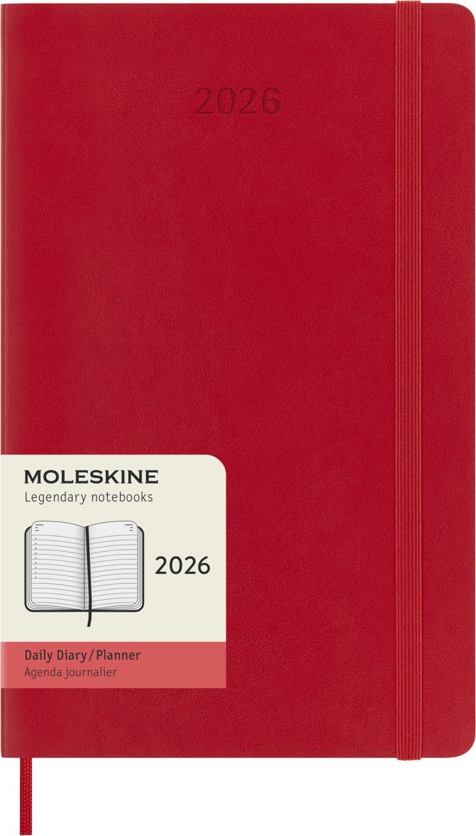 MOLESKINE kalendarz 2026 CZERWONY LARGE SOFT DZIENNY (13x21)