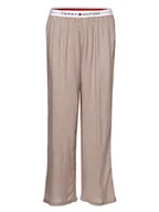 Spodnie sportowe damskie - Tommy Hilfiger - Damskie spodnie od piżamy, beżowy|czerwony - miniaturka - grafika 1