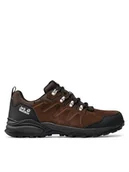Buty trekkingowe męskie - Jack Wolfskin Trekkingi Refugio Texapore Low M 4049851 Brązowy - miniaturka - grafika 1