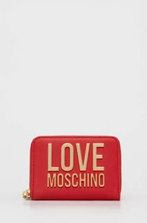 Portfele - Love Moschino portfel damski kolor czerwony - grafika 1