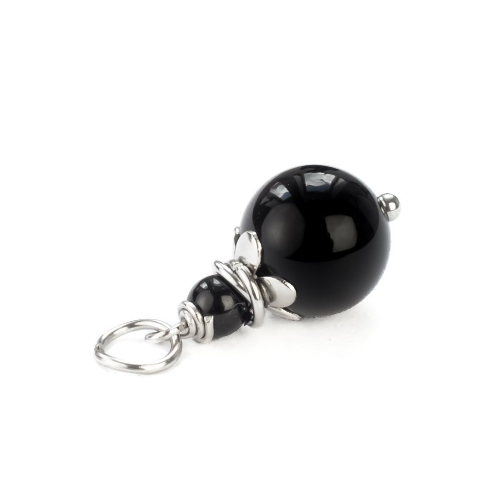 Zawieszka kamień onyks, stal chirurgiczna / JG. Projekt