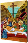 Dewocjonalia - Art christiana Ikona złożenie Jezusa do grobu ACHI124 - miniaturka - grafika 1