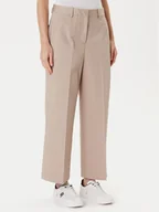 Spodnie sportowe damskie - Tommy Hilfiger Spodnie materiałowe WW0WW45791 Beżowy Wide Leg - miniaturka - grafika 1