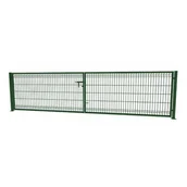 Akcesoria do ogrodzeń - Brama 3D 1,23 x 400 zestaw ze słupami 60 x 60 mm i zawiasami ocynk +6005 (oczko 50 x 200) - miniaturka - grafika 1