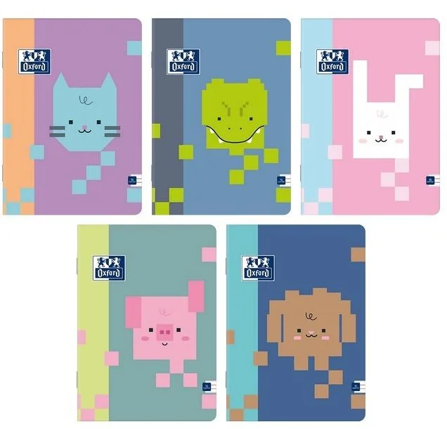 Zeszyt A5 linia Zoo Blocks 10 sztuk Oxford