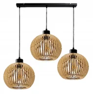 Lampy sufitowe - Lampa Sufitowa Led Wisząca Do Salonu 3xE27 Regulowana Drewniana Luca05 - miniaturka - grafika 1