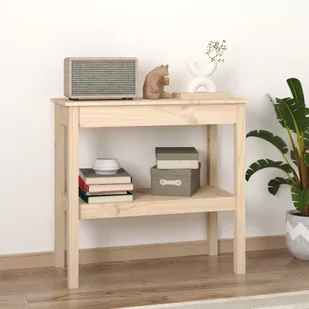 Lumarko Stolik konsolowy, 80x40x75 cm, lite drewno sosnowe - Konsole i sekretarzyki - miniaturka - grafika 1