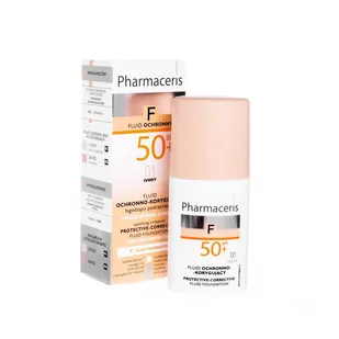 Pharmaceris Pharmaceris F fluid ochronno korygujący z ochroną spf 50+ IVORY 01 30 ml - Podkłady do twarzy - miniaturka - grafika 3