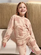 Swetry dla dziewczynek - Sinsay - Bluza - beżowy - miniaturka - grafika 1
