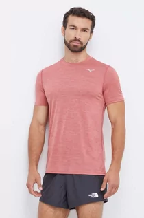 Koszulki męskie - Mizuno t-shirt do biegania Impulse kolor czerwony melanżowy - grafika 1