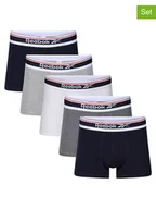 Majtki męskie - Reebok Bokserki (5 par) "Jay" w kolorze czarnym, białym i szarym - miniaturka - grafika 1