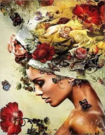 Zabawki kreatywne - HAFT DIAMENTOWY DIAMOND PAINTING MOZAIKA OBRAZ 5D WYKLEJANKA 50X40CM KWIATY - miniaturka - grafika 1