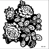 Prace ręczne dla dzieci - Szablon Siluet do malowania tkanin, Kwiaty, rozm. 25x25 cm - miniaturka - grafika 1