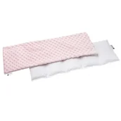 Termofory - MEDI PARTNERS Termofor z pestek wiśni 5 komorowy Minky 20x60 cm Jasny Róż - miniaturka - grafika 1