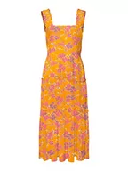 Sukienki - VERO MODA Sukienka damska Vmmenny Sl Smock Calf Dress WVN Ga, Radiant Yellow/Aop: mille, L - miniaturka - grafika 1