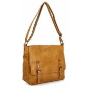 Torebki damskie - Torebka Damska Listonoszka Vintage firmy Herisson 1502L36 Żółta - miniaturka - grafika 1