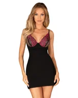 Piżamy damskie - Koszulka Rosenty + stringi GRATIS! Czarno-Różowy (Rozmiar XL/XXL) - miniaturka - grafika 1