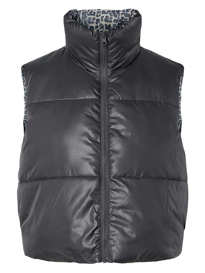 Pieces Kamizelka pikowana w kolorze szarym