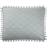 Poszewki na poduszki - Szara Poszewka Do Narzuty Z Pomponami 50x70 POMPOO - miniaturka - grafika 1