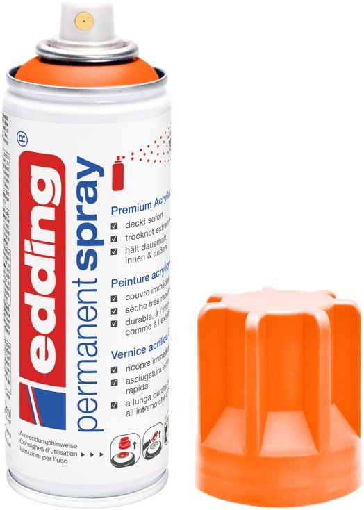 Edding 5200, 200 ml, Orange, Matte, Spray can, Weatherproof