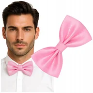 Krawaty i muchy męskie - Muszka męska w drobną kratkę - jasnoróżowa - miniaturka - grafika 1