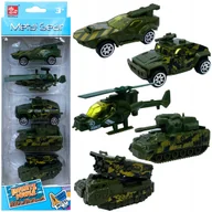 Zabawki zdalnie sterowane - Pojazdy wojskowe militarne helikopter autka czołgi metalowe zestaw 5 sztuk - miniaturka - grafika 1