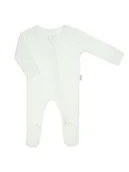 Pajacyki dla niemowląt - Niemowlęcy pajac bawełniany w prążek kremowy Nicol,r.68 - miniaturka - grafika 1