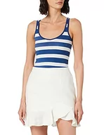 Spódnice - NA-KD Damska spódnica mini z falbanami, biały, 36 - miniaturka - grafika 1