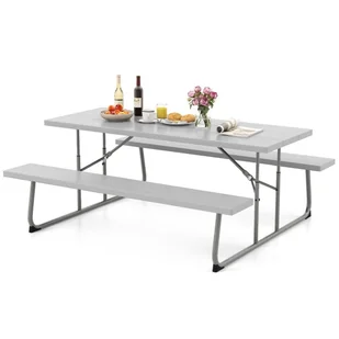 Składany Stół ogrodowy z ławkami Zestaw piknikowy 8 osób - Meble ogrodowe Składany Stół ogrodowy z ławkami Zestaw piknikowy 8 osób - Meble ogrodowe - miniaturka - grafika 1