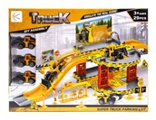 Zabawki konstrukcyjne - Parking dla pojazdów budowlanych w zestawie z 3 autkami - miniaturka - grafika 1