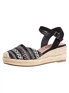 Tamaris Damskie espadryle 1-1-29606-26 wąskie rozmiar: EU, czarny Comb, 39 eu - Espadryle damskie - miniaturka - grafika 1