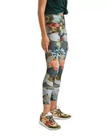 Legginsy - Desigual legginsy damskie jan, zielony, S - miniaturka - grafika 1