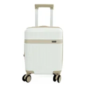 Walizki - Walizka Kabinowa Podróżna Mała Solier Nokiro 16' Xs - Śmietankowy - miniaturka - grafika 1