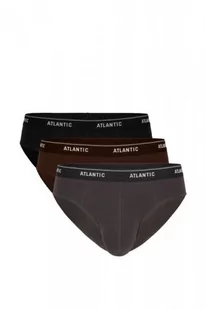 Atlantic 157 3-pak grf/cza/czk slipy męskie - Majtki męskie - miniaturka - grafika 1