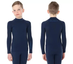 Brubeck Bluza thermo jr ls13640 granatowy - Bluzy narciarskie - miniaturka - grafika 1