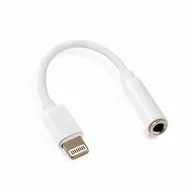 Adaptery i przejściówki - Adapter iPhone Lightning na mini jack 3,5mm przejściówka Reverse biały - miniaturka - grafika 1