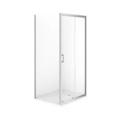 Kabiny prysznicowe - Cersanit Kabina prysznicowa z brodzikiem Verso 100x80x190 prostokątna chrom S4031-005 - miniaturka - grafika 1