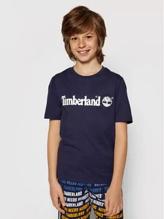 Koszulki dla chłopców - Timberland T-Shirt T25P22 S Granatowy Regular Fit - grafika 1
