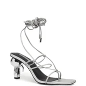 Sandały damskie - Karl Lagerfeld Sandały na słupku IKON Long Lace - miniaturka - grafika 1