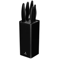 Noże kuchenne - Zestaw noży w bloku Smile SNS-6 6-elementowy czarny - miniaturka - grafika 1
