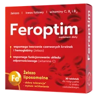 Witaminy i minerały - Feroptim, smak czekoladowy, 30 tabletek do rozgryzania - miniaturka - grafika 1