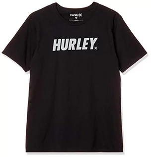 Koszulki męskie - Hurley Męski T-shirt M Fastlane S/S czarny czarny M CU8290 - grafika 1