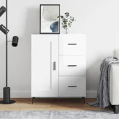 Komody - vidaXL Szafka, biała, połysk, 69,5x34x90 cm, materiał drewnopochodny - miniaturka - grafika 1