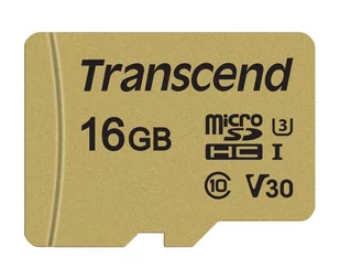 TRANSCEND TS16GUSD500S, MicroSDHC, 16 GB + adapter - Karty pamięci - miniaturka - grafika 1