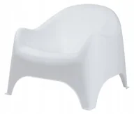 Fotele i krzesła ogrodowe - FOTEL OGRODOWY NOWOCZESNY NA TARAS BALKON LEKKI PRAKTYCZNY LOFT 70CM BIAŁY - miniaturka - grafika 1